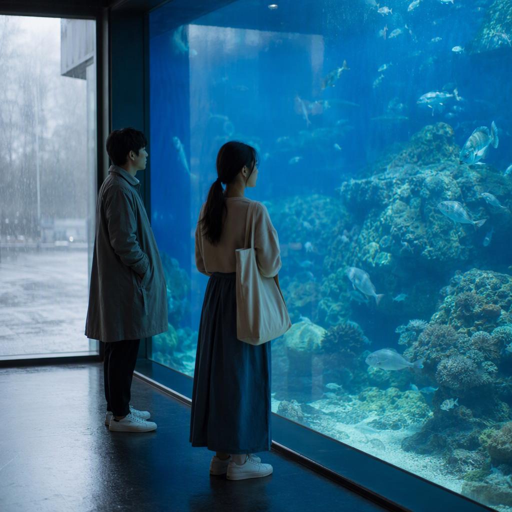 【魚津市】雨の日の初デート|昼カフェと水族館、安心できる待ち合わせ方