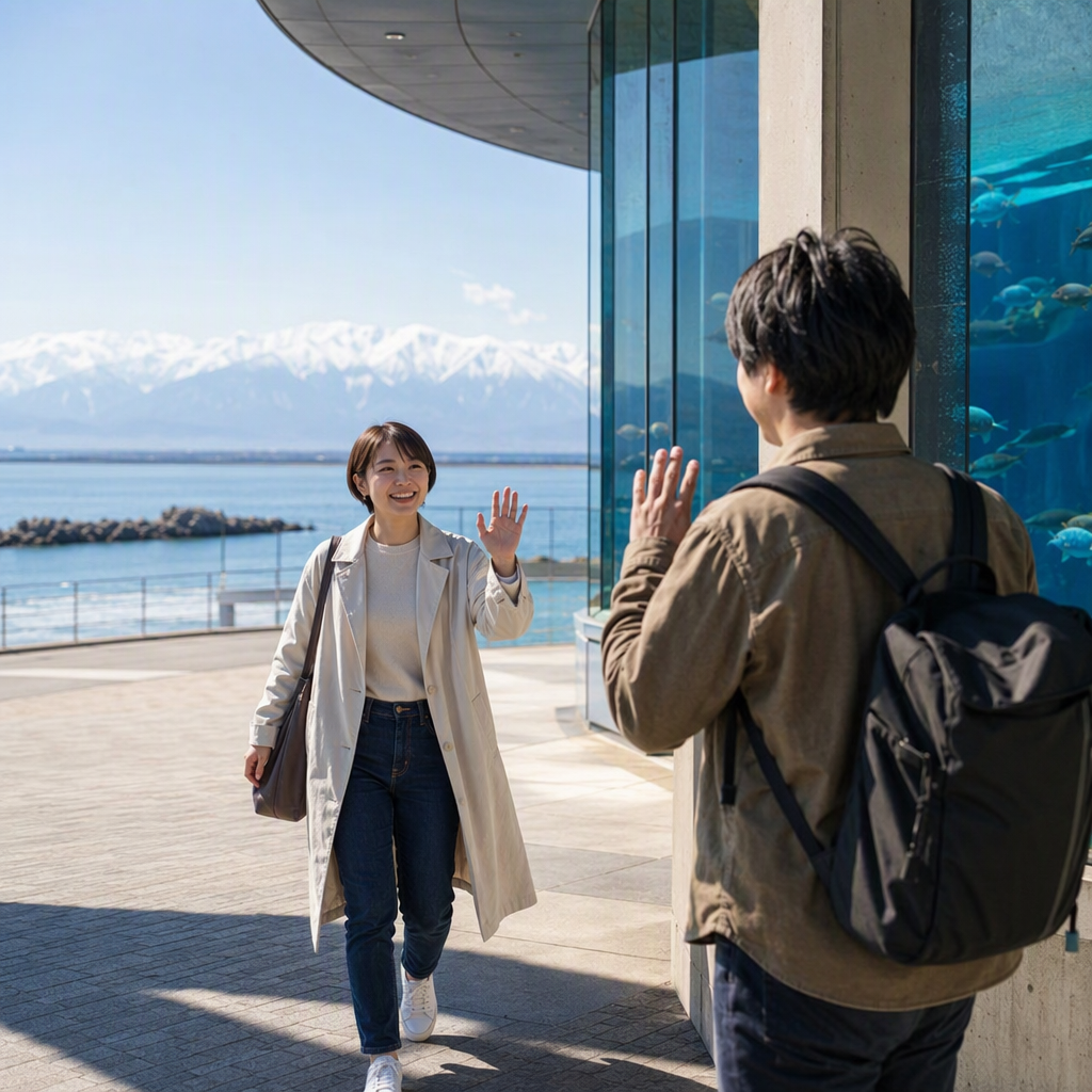 【魚津市】40代女性の初対面デートに魚津水族館|昼間の安心プラン