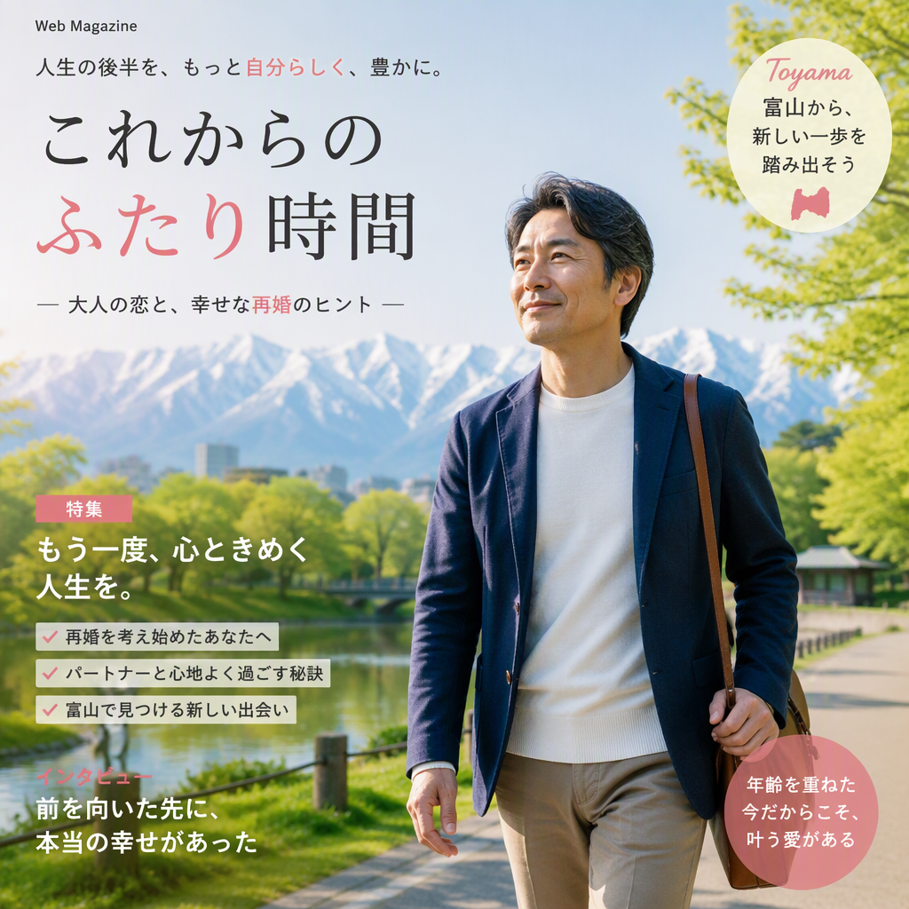 富山で再婚する男性のマリッシュ活用術