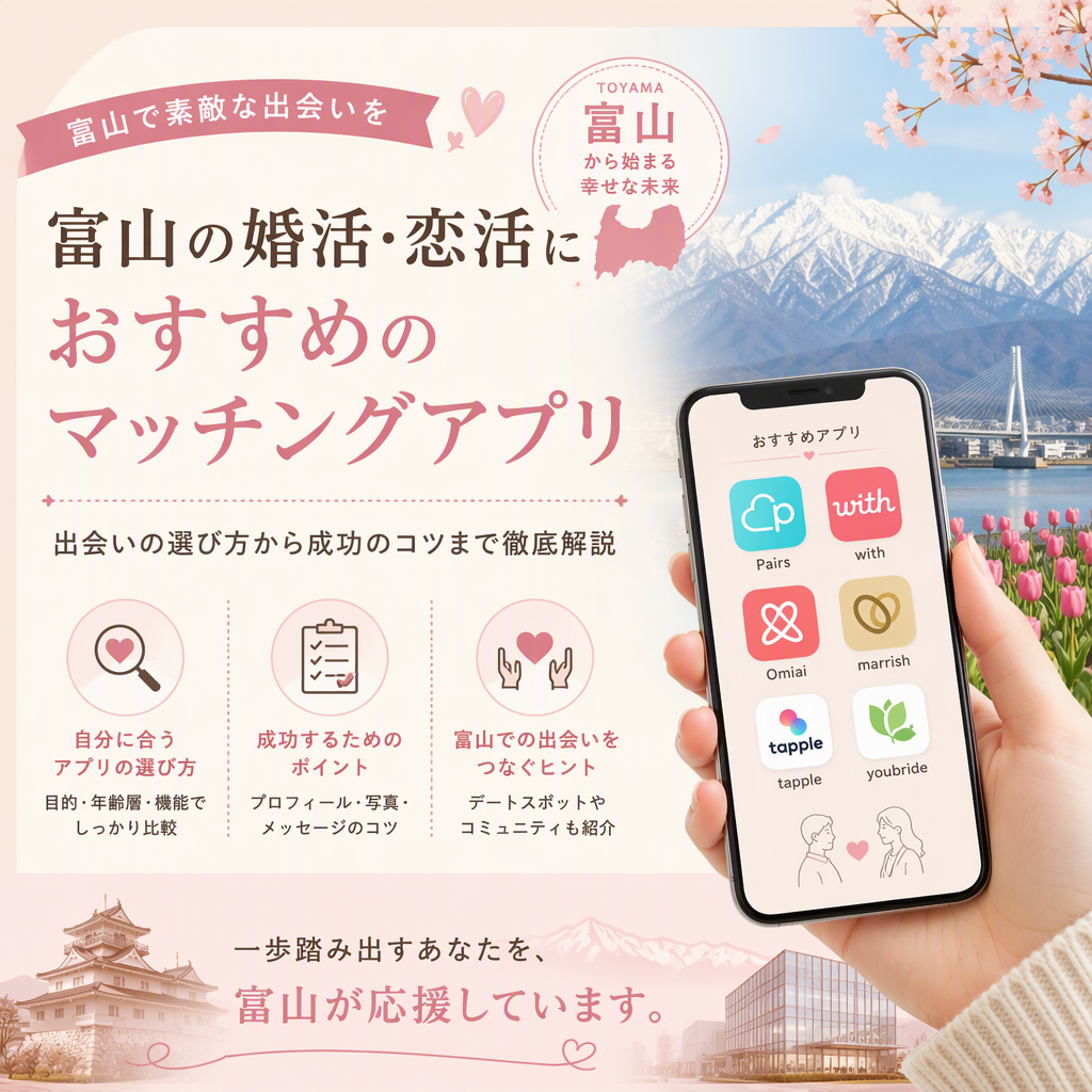 富山で婚活を始める女性へ|おすすめ4選
