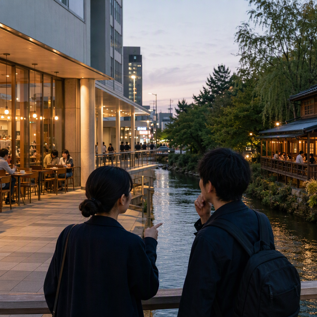 富山駅周辺で仕事終わりの初デート｜夜カフェで1時間だけ会うコツ